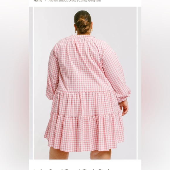 Lullaby Club Avalon Smock Dress CANDY GINGHAM - Picture 3 of 4